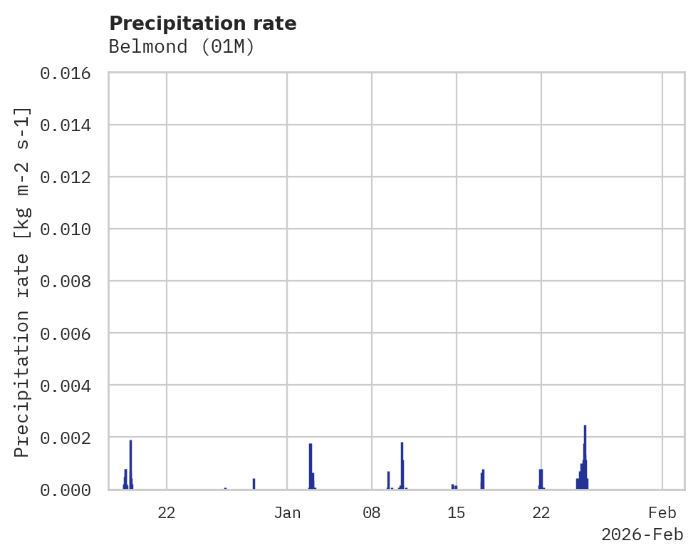 Precipitation obs for Belmond