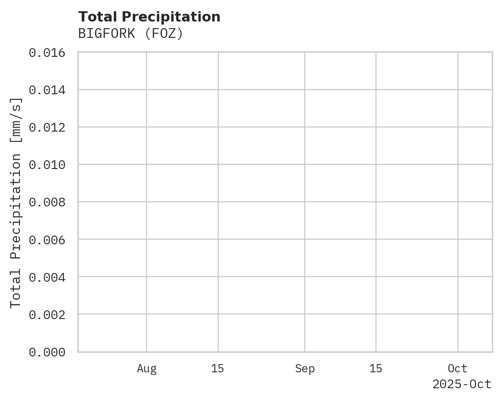 Precipitation obs for BIGFORK