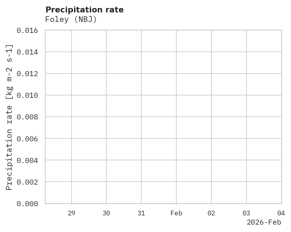 Precipitation obs for Foley