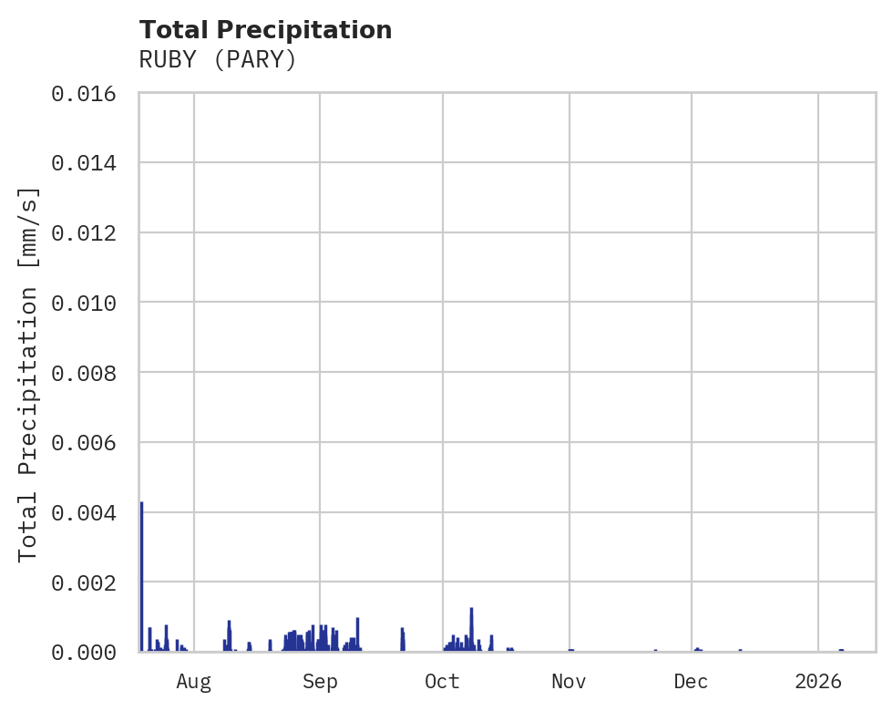 Precipitation obs for RUBY