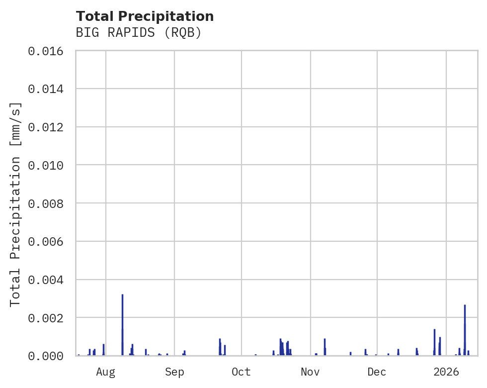 Precipitation obs for BIG RAPIDS