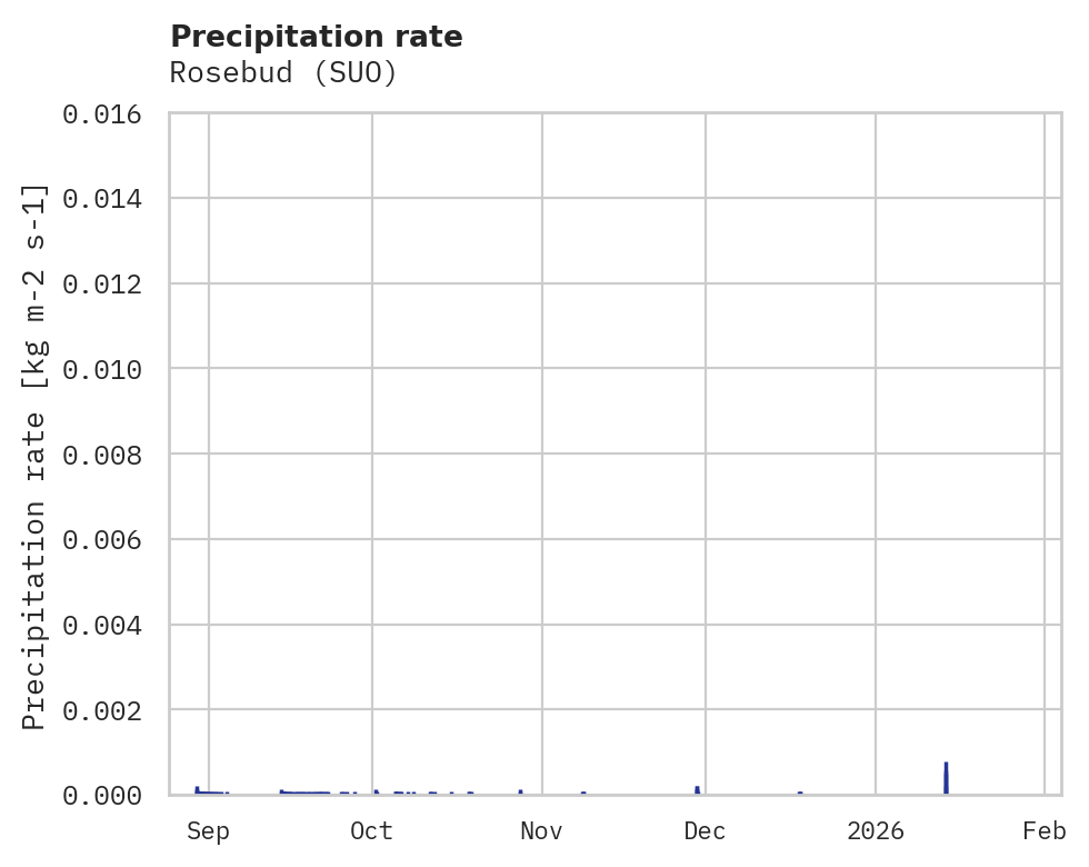 Precipitation obs for Rosebud
