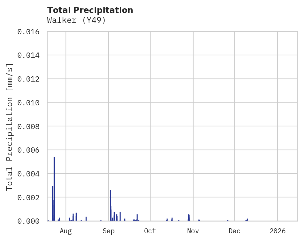 Precipitation obs for Walker
